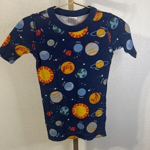 Hanna Andersson Cosmic Adventure Kids PJ Tee - Blue- Size 10